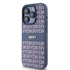 DKNY PU Leather Repeat Pattern Tonal Stripe Case for iPhone 14 Pro Max Blue цена и информация | Чехлы для телефонов | pigu.lt