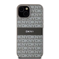 DKNY PU Leather Repeat Pattern Tonal Stripe Case for iPhone 15 Pro Max Blue цена и информация | Чехлы для телефонов | pigu.lt