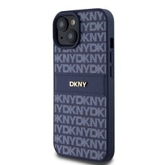 DKNY PU Leather Repeat Pattern Tonal Stripe Case for iPhone 15 Pro Max Blue цена и информация | Чехлы для телефонов | pigu.lt