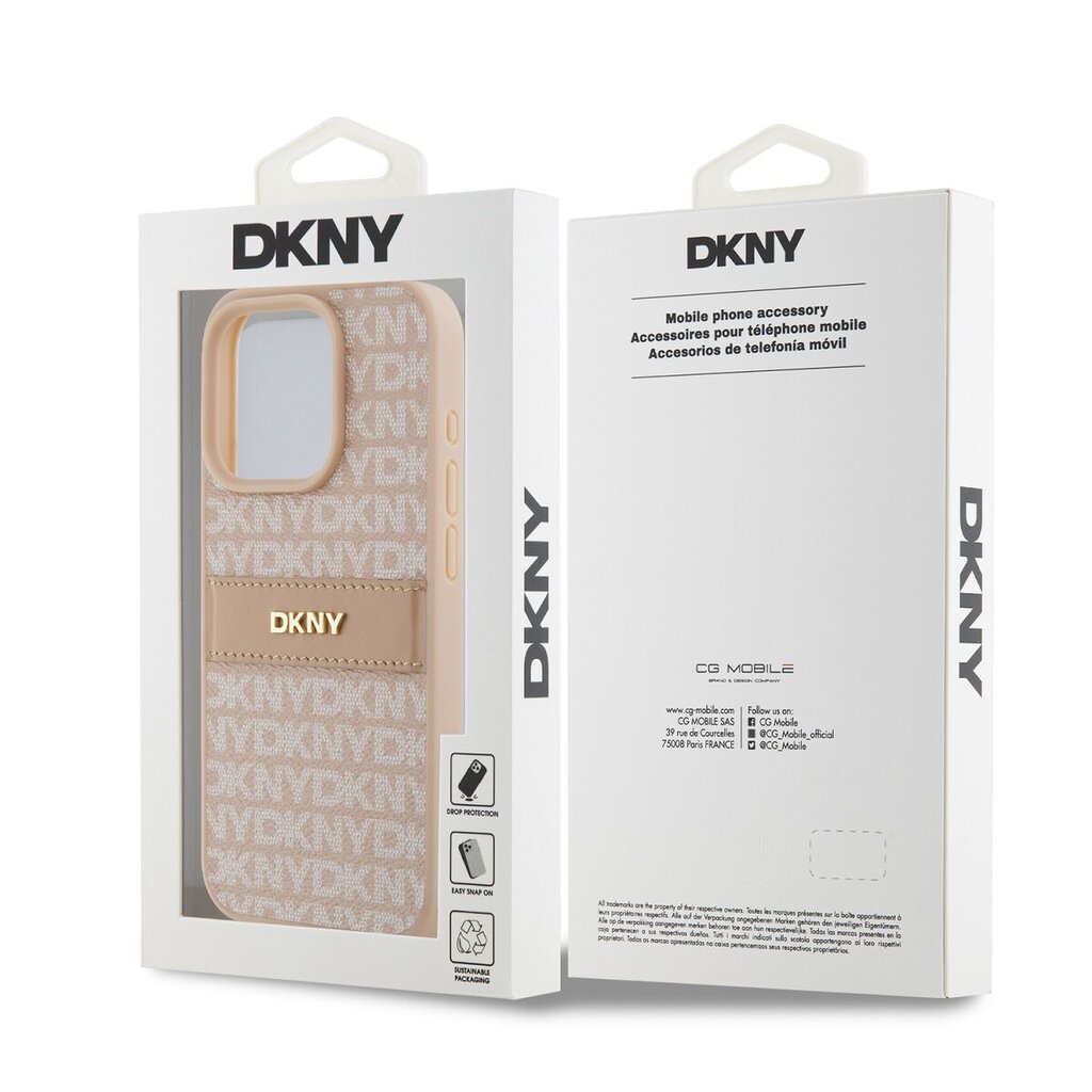 DKNY Leather Repeat Pattern Tonal Stripe Case kaina ir informacija | Telefono dėklai | pigu.lt