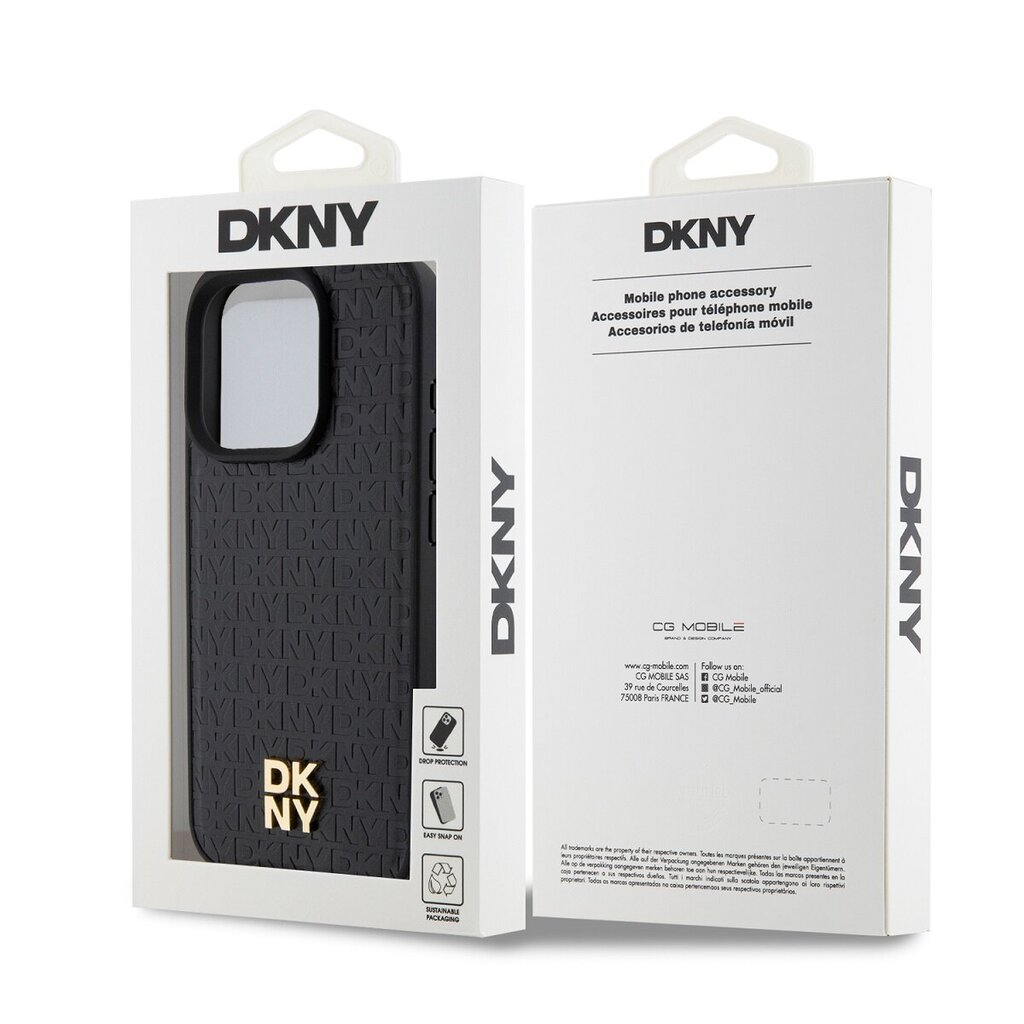 DKNY Leather Stack Logo Mag Case kaina ir informacija | Telefono dėklai | pigu.lt