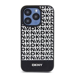 DKNY PU Leather Checkered Pattern and Stripe Case for iPhone 14 Pro Pink цена и информация | Чехлы для телефонов | pigu.lt