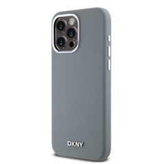 DKNY Liquid Silicone Silver Metal Logo Mag Case kaina ir informacija | Telefono dėklai | pigu.lt