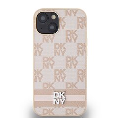 DKNY PU Leather Checkered Pattern and Stripe Case for iPhone 13 Pink цена и информация | Чехлы для телефонов | pigu.lt