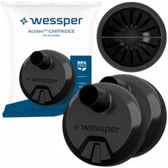 2x Wessper Actitex kasetė Aquaphor City filtravimo buteliukui - atsarginė kaina ir informacija | Vandens filtrai, valymo įrenginiai | pigu.lt