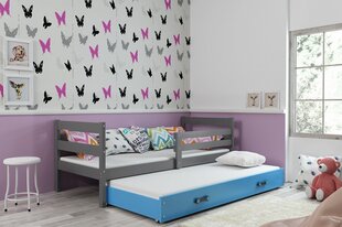 Vaikiška lova be čiužinio BMS11PZI, 80x190 cm, pilka/mėlyna kaina ir informacija | Vaikiškos lovos | pigu.lt