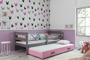 Детская кроватка без матраса BMS11PR, 80x190 см, серый/розовый цена и информация | Детские кровати | pigu.lt