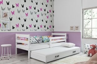 Детская кроватка без матраса BMS11BB, 80x190 см, белый цена и информация | Детские кровати | pigu.lt