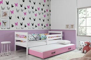 Vaikiška lova be čiužinio BMS11BR, 80x190 cm, balta/rožinė kaina ir informacija | Vaikiškos lovos | pigu.lt