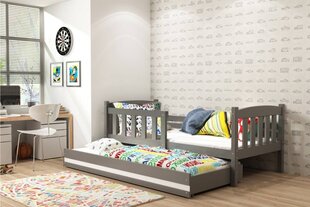 Vaikiška lova be čiužinio BMS13PB, 80x190 cm, pilka/balta kaina ir informacija | Vaikiškos lovos | pigu.lt