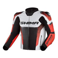 Мотоциклетная куртка Shima STR 2.0 р. 56 белый и красный, кожа цена и информация | Мотоциклетные куртки | pigu.lt