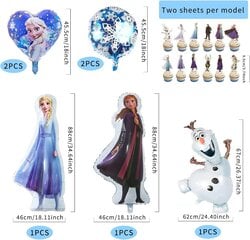 Украшения на день рождения Frozen, 73 детали цена и информация | Праздничные декорации | pigu.lt