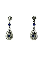 Stella jewelry rodio sidabro auskarai moterims su sintetiniais akmenimis, ER00091E kaina ir informacija | Auskarai | pigu.lt