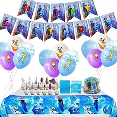 Gimtadienio dekoracijos Frozen, 81 vnt. kaina ir informacija | Dekoracijos šventėms | pigu.lt