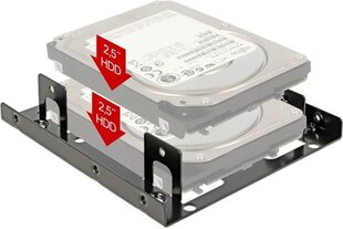 Delock Installation frame 3.5″ > 2 x 2.5″ HDD" (18210) цена и информация | Аксессуары для компонентов | pigu.lt