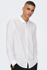 Marškiniai vyrams Only & Sons 22012321WHITE, balti kaina ir informacija | Vyriški marškiniai | pigu.lt