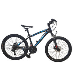 Jaunimo dviratis Bisan 24" MTS4600 MD (PR10010447), juodas/mėlynas цена и информация | Велосипеды | pigu.lt