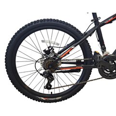 Jaunimo dviratis Bisan 24" MTS4600 MD (PR10010447), juodas/oranžinis kaina ir informacija | Dviračiai | pigu.lt