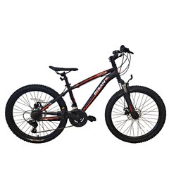 Jaunimo dviratis Bisan 24" MTS4600 MD (PR10010447), juodas/oranžinis kaina ir informacija | Dviračiai | pigu.lt