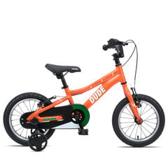 Vaikiškas dviratis GoKidy 14" Dude (DUD.1401), oranžinis kaina ir informacija | Dviračiai | pigu.lt