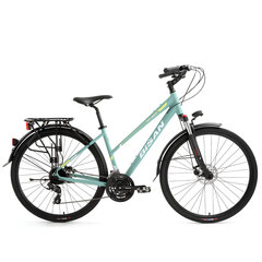 Turistinis dviratis Bisan 28" TRX8300 City Lady (PR10010473) 18, šviesiai žalia/geltonas цена и информация | Велосипеды | pigu.lt