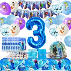 Gimtadienio dekoracijos Frozen, 82 vnt. kaina ir informacija | Dekoracijos šventėms | pigu.lt