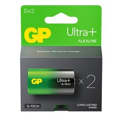 GP LR20 Ultra+ (G-TECH) baterijos 2 vnt. kaina ir informacija | Elementai | pigu.lt