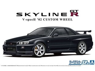 Aoshima - Nissan Skyline R34 GT-R V-Spec II '02 Custom Wheel, 1/24, 06695 цена и информация | Конструкторы и кубики | pigu.lt