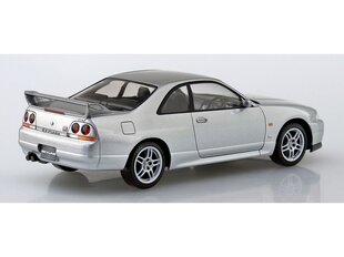 Surenkama mašina Aoshima The Snap Kit Nissan R33 Skyline GT-R Sonic Silver kaina ir informacija | Konstruktoriai ir kaladėlės | pigu.lt