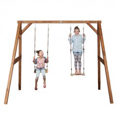 Medinių vaikiškų supynių komplektas su 2 sėdynėmis Axi Playground kaina ir informacija | Sūpynės | pigu.lt