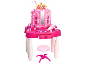 Kosmetinis staliukas su priedais ir garso efektais, rožinis kaina ir informacija | Žaislai mergaitėms | pigu.lt