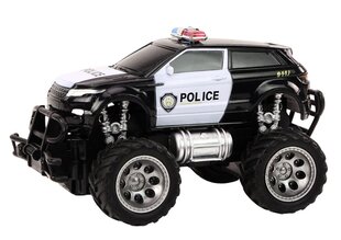 Nuotoliniu būdu valdomas policijos visureigis Lean Toys, juodas kaina ir informacija | Žaislai berniukams | pigu.lt