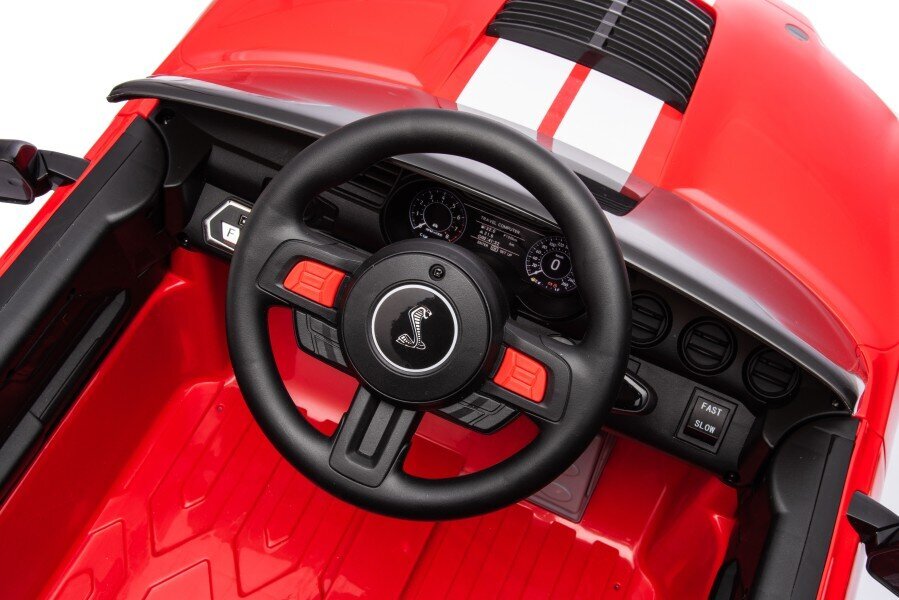 Vienvietis elektromobilis vaikams Ford Mustang GT500 Shelby, raudonas kaina ir informacija | Elektromobiliai vaikams | pigu.lt