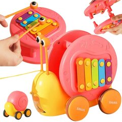 Выдвижная сенсорная улитка 4в1 с металлофоном, розовая, Woopie цена и информация | Игрушки для малышей | pigu.lt