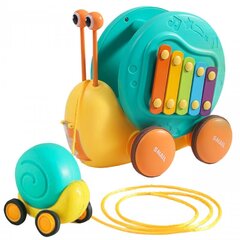 Выдвижная сенсорная улитка 4в1 с металлофоном, синяя, Woopie цена и информация | Игрушки для малышей | pigu.lt
