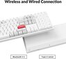 Keychron Q6 Pro 100% Shell White mechaninė klaviatūra (ANSI, RGB, Hot-Swap, Brown Switch) kaina ir informacija | Klaviatūros | pigu.lt