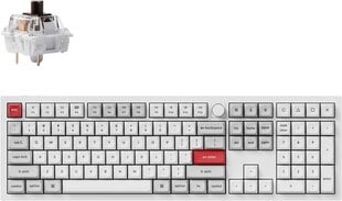 Keychron Q6 Pro 100% Shell White mechaninė klaviatūra (ANSI, RGB, Hot-Swap, Brown Switch) kaina ir informacija | Klaviatūros | pigu.lt