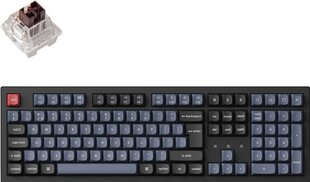 Keychron K10 Pro 100% bevielė mechaninė klaviatūra (ISO, RGB, Hot-swap, Pro Brown Switch) kaina ir informacija | Klaviatūros | pigu.lt