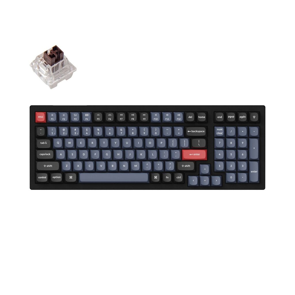 Keychron K4 Pro mechaninė 96% klaviatūra (ANSI, bevielė, RGB, Hot-swap,Gateron Brown) kaina ir informacija | Klaviatūros | pigu.lt