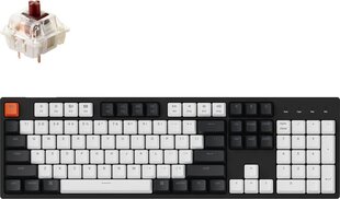 Keychron C2 laidinė mechaninė klaviatūra (ANSI, Backlight, 100%, Brown Switch) kaina ir informacija | Klaviatūros | pigu.lt