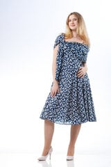 Suknelė moterims Aimyoustyl 1311A1, mėlyna/balta цена и информация | Платья | pigu.lt