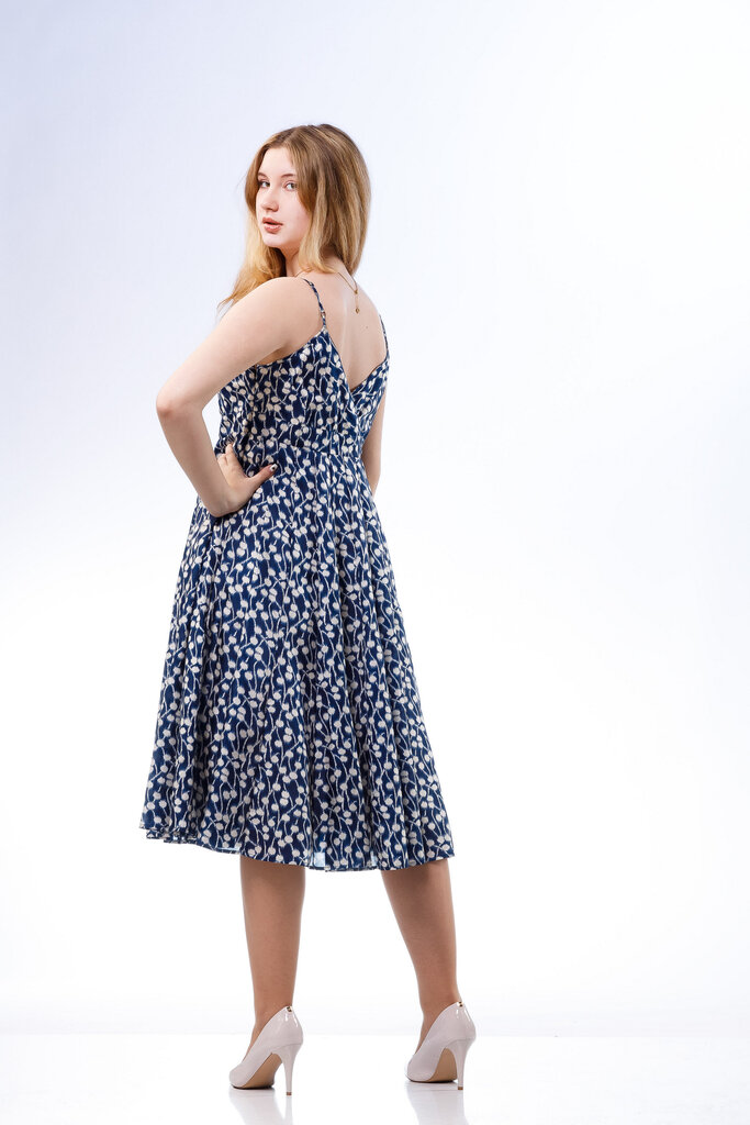 Suknelė moterims Aimyoustyl 1311A1, mėlyna/balta цена и информация | Suknelės | pigu.lt