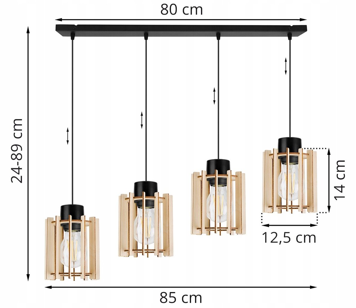 LightHome pakabukas Timber kaina ir informacija | Pakabinami šviestuvai | pigu.lt