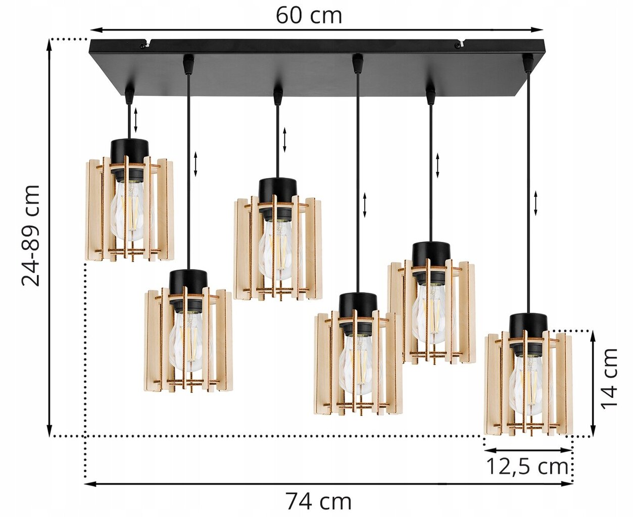 LightHome pakabukas Timber kaina ir informacija | Pakabinami šviestuvai | pigu.lt