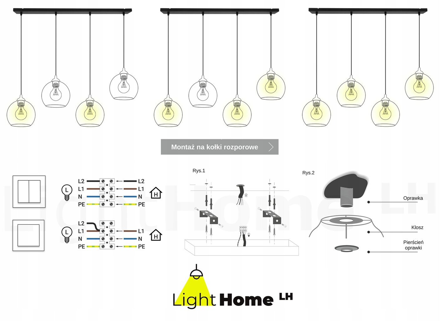 LightHome pakabukas Timber цена и информация | Pakabinami šviestuvai | pigu.lt