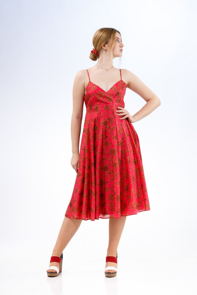 Suknelė moterims Aimyoustyl 1311A3 Viva Magenta, raudona цена и информация | Suknelės | pigu.lt