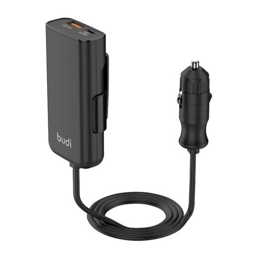 Budi 105W USB automobilinis įkroviklis USB-C PD QC цена и информация | Automobilių 12V el. priedai | pigu.lt