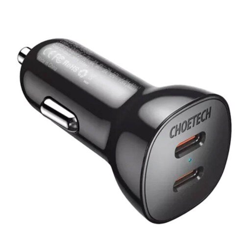 Choetech automobilinis kroviklis 2x USB Type C QC 40W цена и информация | Automobilių 12V el. priedai | pigu.lt