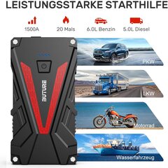 Automobilio starteris BuTure, BR300, 1200 A, 3800 mAh kaina ir informacija | Akumuliatorių krovikliai | pigu.lt