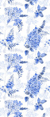 Roletas Mėlynos Gėlės, 60x140 cm kaina ir informacija | Roletai | pigu.lt